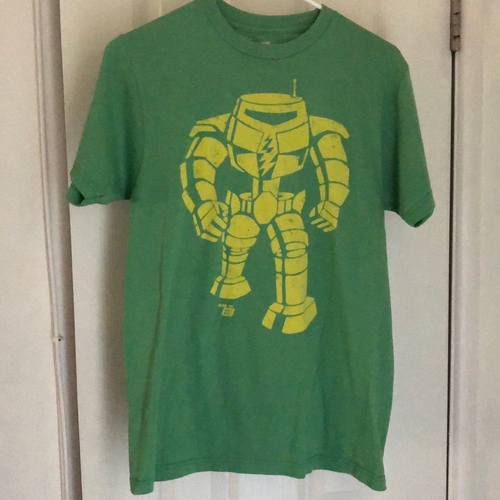 Ames Bros Boys 14/16 T-shirt or Men’s Small NWOT Grn/Yellow super soft Very cool